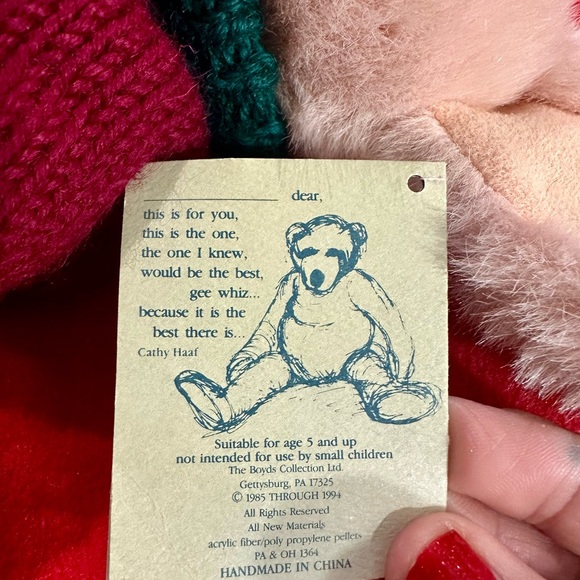 J.B. Bean series pig in Christmas sweater NWT great condition - Picture 2 of 10